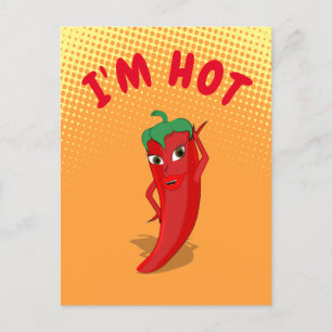 Red Hot Pepper Diva gradiënt Briefkaart