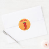 Red Hot Pepper Diva gradiënt Klassic Round Sticker (Envelop)
