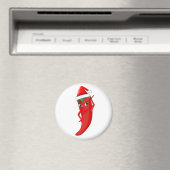 Red Hot Pepper Diva met Santas-Pet Magneet (Insitu (Vaatwasser))