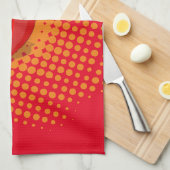 Red Hot Pepper Diva Oranje Stippen Theedoek (Quarter Fold)