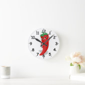 Red Hot Pepper Diva Ronde Klok (Huis)