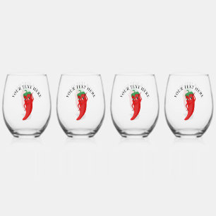 Red Hot Pepper Diva Wijnglas Zonder Voet