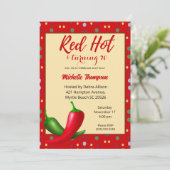 Red Hot Peppers 70th Birthday Invitation (Debout devant)