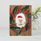 Red Hot Peppers met kerstkaart (Staand voorkant)