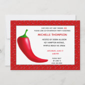 Red Hot Perpper 40th Birthday Invitations Kaart (Voorkant)