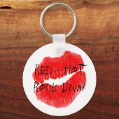 Red Hot Rock Diva Lips I Sleutelhanger (Voorkant)