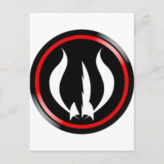 Red Hot Rocket-pictogram Briefkaart