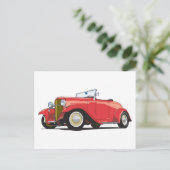 Red Hot Rod Briefkaart (Staand voorkant)