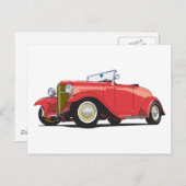 Red Hot Rod Briefkaart (Voorkant / Achterkant)