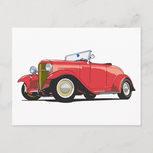 Red Hot Rod Briefkaart (Voorkant)