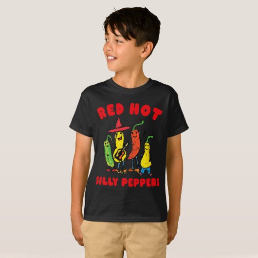 Red Hot Silly Peppers, Funny T-shirt (Voorkant volledig)