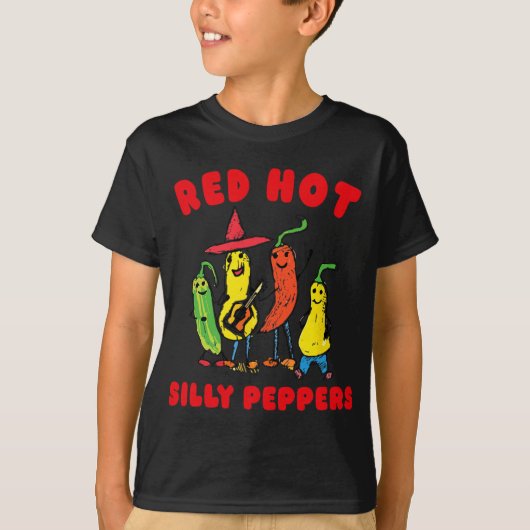 Red Hot Silly Peppers, Funny T-shirt (Voorkant)