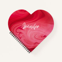 Red Hot Swirls Personalized Notitieboek