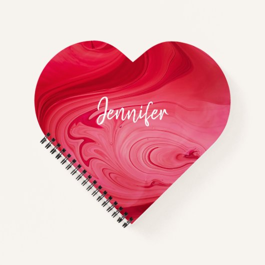Red Hot Swirls Personalized Notitieboek (Voorkant)