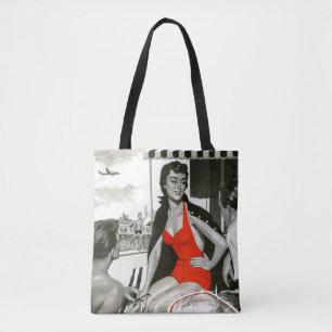 Red Hot Woman Tote Bag