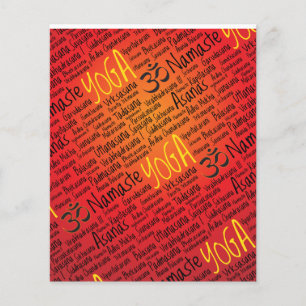 Red Hot Yoga Lover's Om Symbol Pattern Flyer