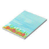 Red Houses Blue Waterverf Lined Notitieblok (Gedraaid)