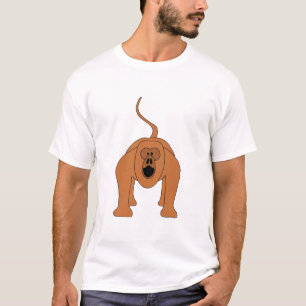 Red Howler Monkey Cartoon T-shirt