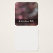 Red-Hued Bokeh Photo Cartes de message d'art Abstr (Devant & derrière)