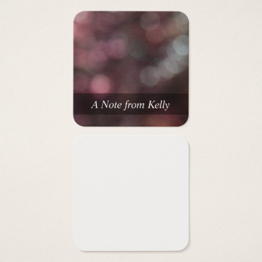 Red-Hued Bokeh Photo Cartes de message d'art Abstr (Devant & derrière)