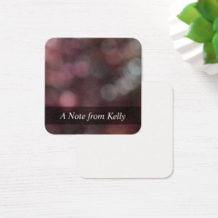 Red-Hued Bokeh Photo Cartes de message d'art Abstr