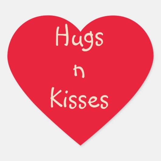 Red Hugs n kisses Stickers (Voorkant)