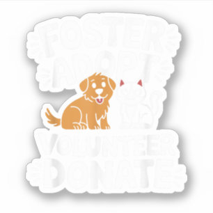 Red huisdier Pleeg Adoptie Vrijwilliger Doneer Hon Sticker