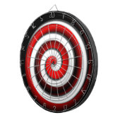 Red Hypnotic Spiral Dartbord (Voorkant Rechts)