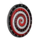 Red Hypnotic Spiral Dartbord (Voorkant Links)