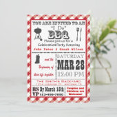 Red I Do Barbecue Invitation Kaart (Staand voorkant)