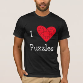 Red I Heart Puzzles T-shirt