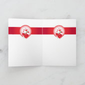 Red I love you Hearts Valentijn Kaart (Binnen)
