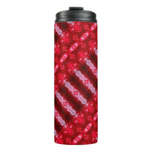 Red Ikat Thermal Tumbler Thermosbeker