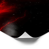 Red Imploding Supernova Glossy Poster (Coin)