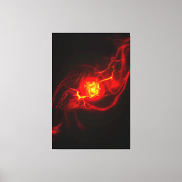 Red Imploding Supernova Stretched Canvas Afdrukken