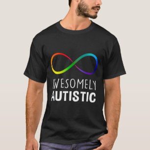 Red in plaats van autisme Awesomely Autistic Infin T-shirt