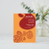 Red Indian Bewaar de datum Aankondigingskaart (Staand voorkant)