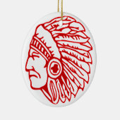 Red Indianus Keramisch Ornament (Rechts)
