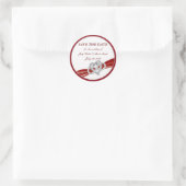 Red Infinity-hart slaat de datumkiezers op Ronde Sticker (Tas)
