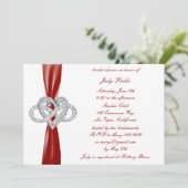 Red Infinity Heart Bridal Shower Invitation (Debout devant)