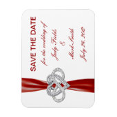 Red Infinity Heart Save The Date Magnet Magneet (Verticaal)