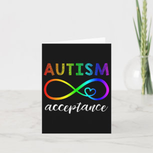 Red Instead Autism Shirt Autism Acceptance Kaart