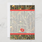 Red - Invitation à la douche pour bébé Camo (Dos)