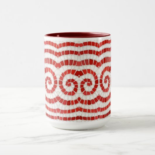 RED IONIC MOZAÏEK Tall Maroon Combo Mok (Midden)