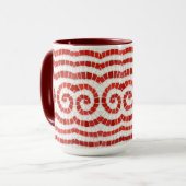 RED IONIC MOZAÏEK Tall Maroon Combo Mok (Voorkant links)