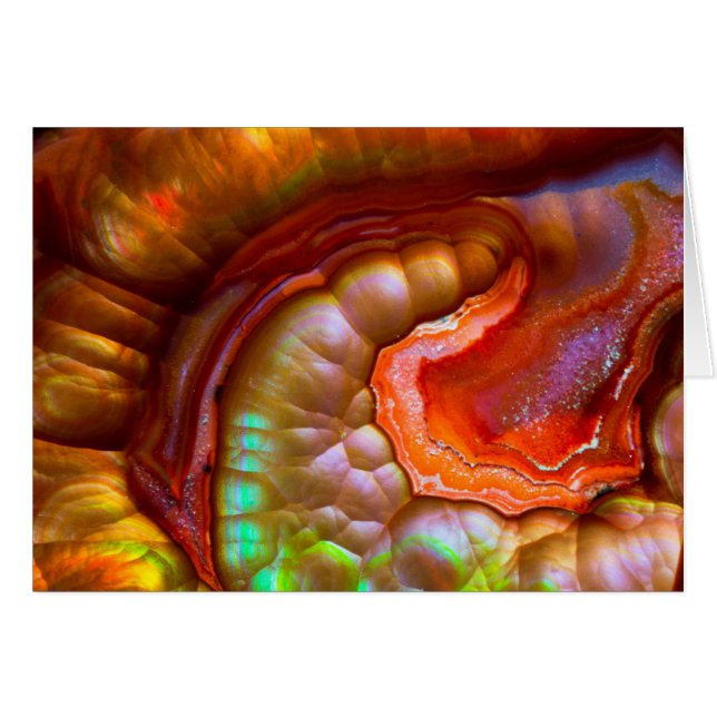 Red Iridescent Fire Opal (Voorkant Horizontaal)