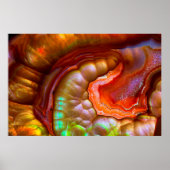 Red Iridescent Fire Opal Poster (Voorkant)