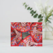 Red Irish Dance Dress Briefkaart (Staand voorkant)