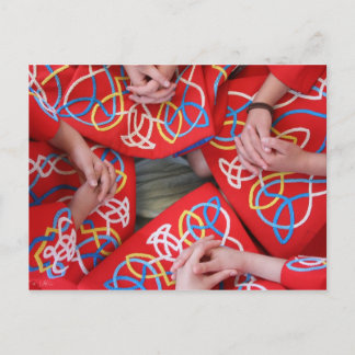 Red Irish Dance Dress Briefkaart