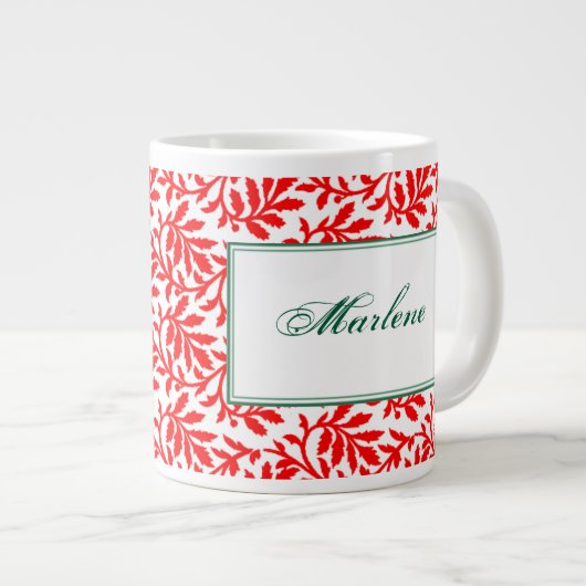 Red Ivy Personalized Mug Extra Grote Mok (Voorkant rechts)